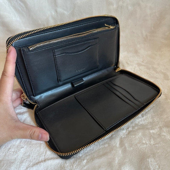 NWT! Coach F23552 Double Zip Travel Wallet In Signature Canvas Card Phone Pouch - Picture 9 of 11